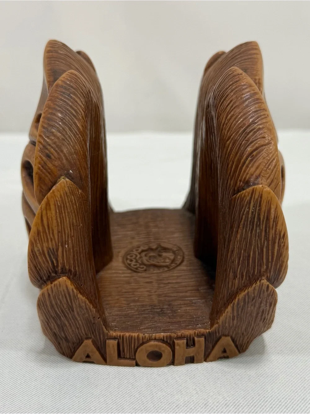 Vintage Coco Joes Monstera Leaf Napkin Letter Holder Polynesia Tiki Aloha Hawaii